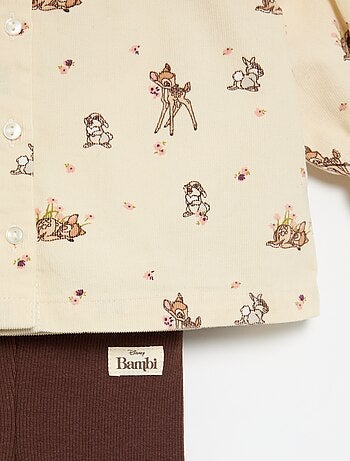 Completo "Disney" "Bambi" 2 pezzi - Camicia + leggings