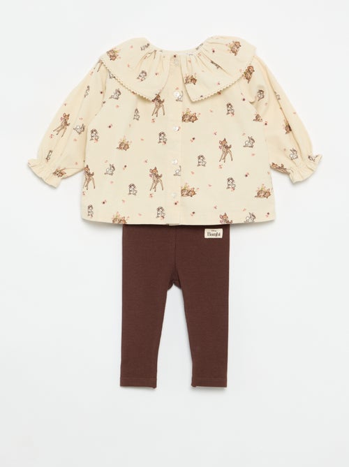 Completo "Disney" "Bambi" 2 pezzi - Camicia + leggings - Kiabi Completo "Disney" "Bambi" 2 pezzi - Camicia + leggings - Kiabi