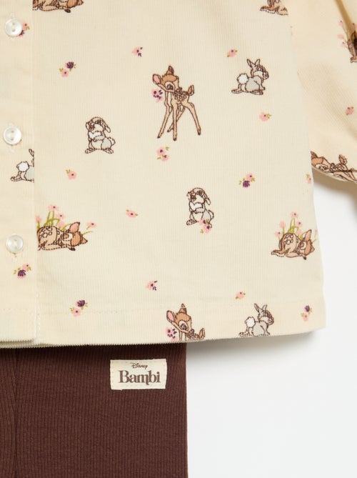 Completo "Disney" "Bambi" 2 pezzi - Camicia + leggings - Kiabi Completo "Disney" "Bambi" 2 pezzi - Camicia + leggings - Kiabi