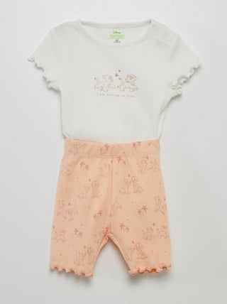 Completo 'Disney' body a coste + legging corti