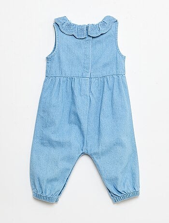 Completo \'Disney\' in denim - Salopette lunga + fascia per capelli