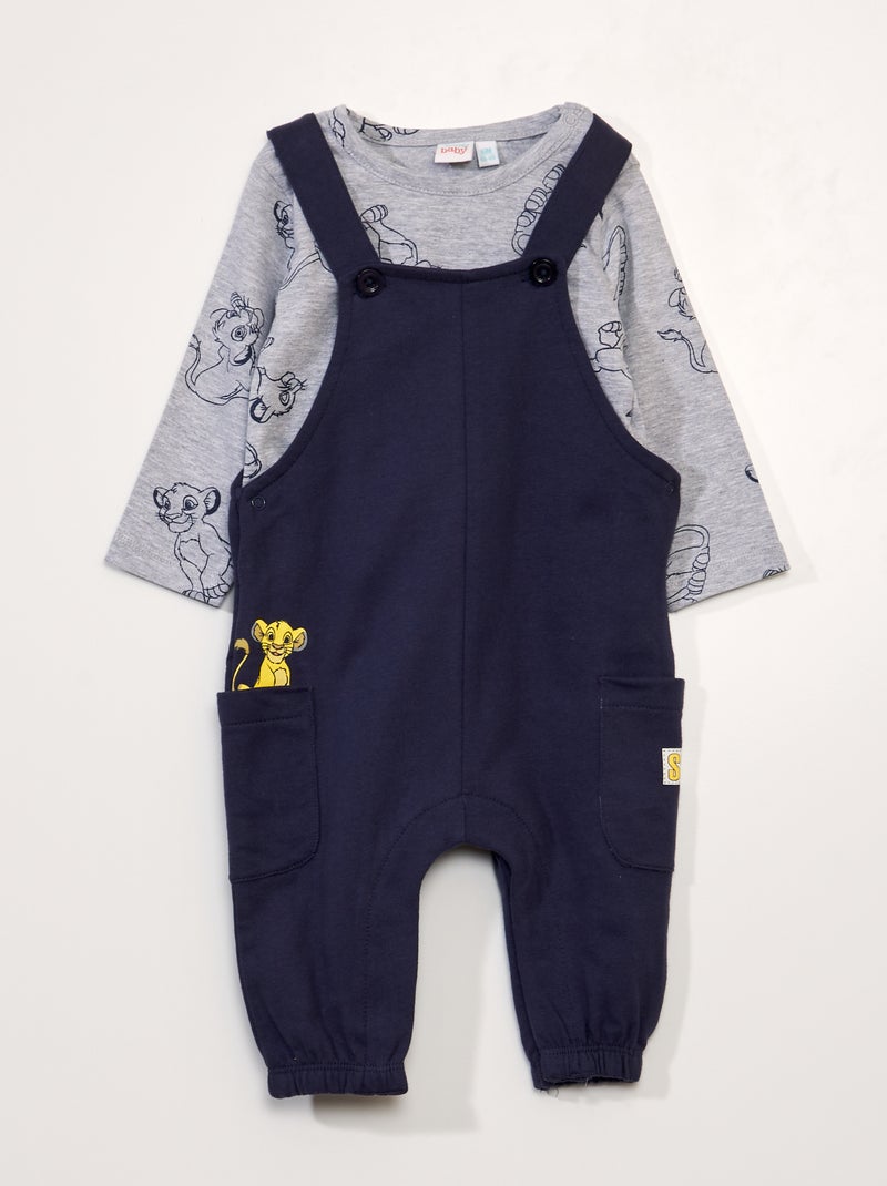 Completo 'Disney' salopette + t-shirt - 2 pezzi BLU - Kiabi