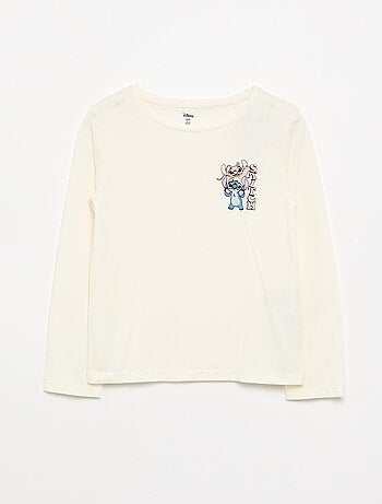 Completo 'Disney' Stitch' 2 pezzi - salopette vestito + T-shirt a maniche lunghe
