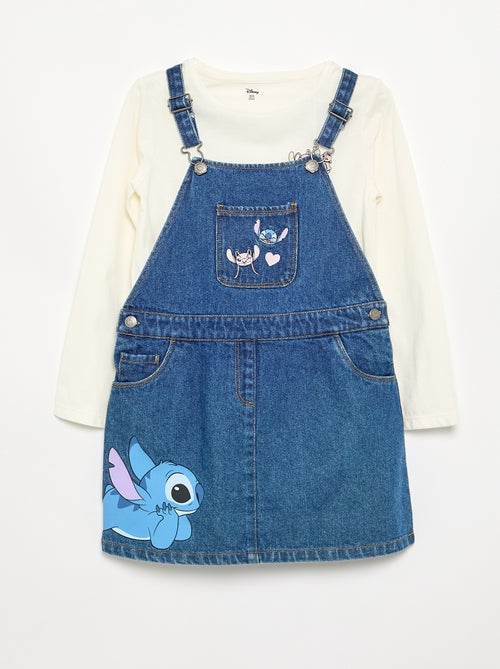 Completo 'Disney' Stitch' 2 pezzi - salopette vestito + T-shirt a maniche lunghe - Kiabi Completo 'Disney' Stitch' 2 pezzi - salopette vestito + T-shirt a maniche lunghe - Kiabi