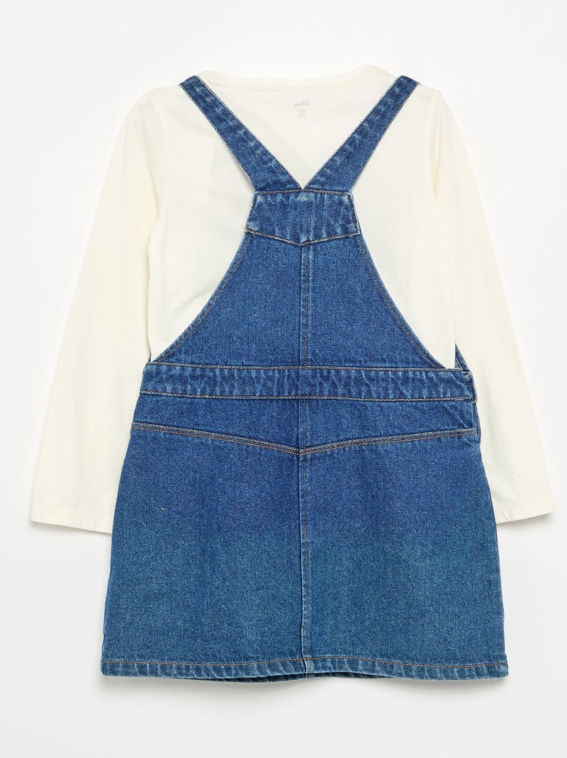 Completo 'Disney' Stitch' 2 pezzi - salopette vestito + T-shirt a maniche lunghe Blu - Kiabi