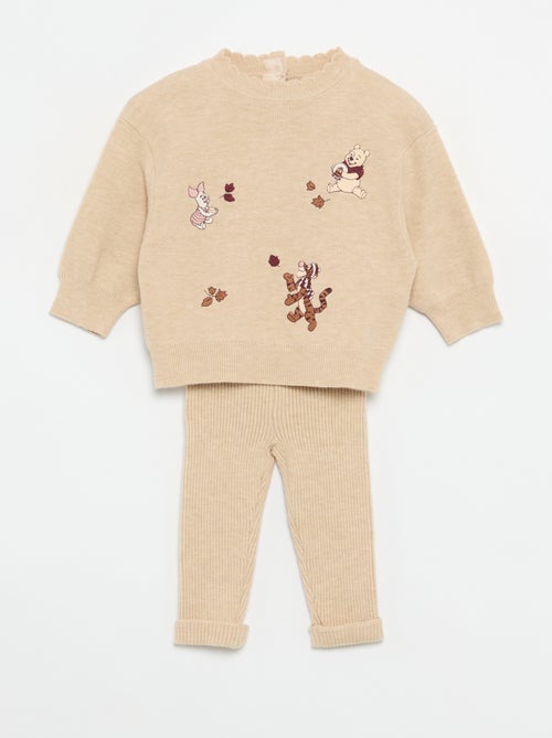 Completo "Disney" "Winnie" 2 pezzi - Maglione + leggings - Kiabi