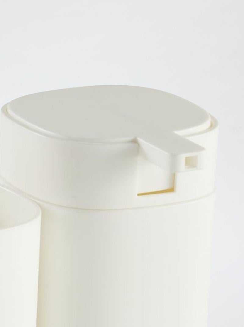 Completo dispenser di sapone e bicchiere per spazzolini da denti bianco - Kiabi