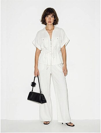 Completo donna con gilet e pantaloni ampi lucci