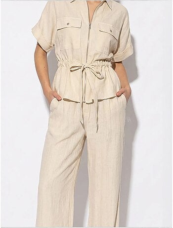Completo donna con gilet e pantaloni ampi lucci