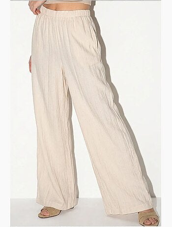 Completo donna con gilet e pantaloni ampi lucci