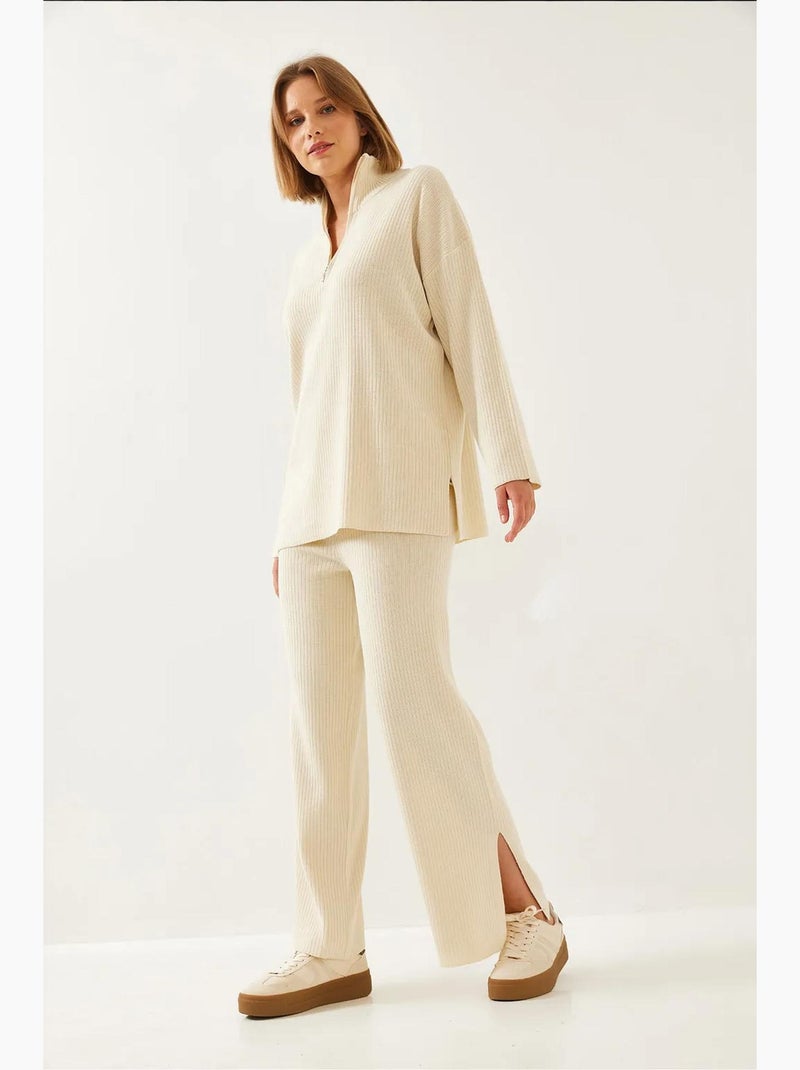 Completo due pezzi a maniche lunghe lucci Beige argilla - Kiabi