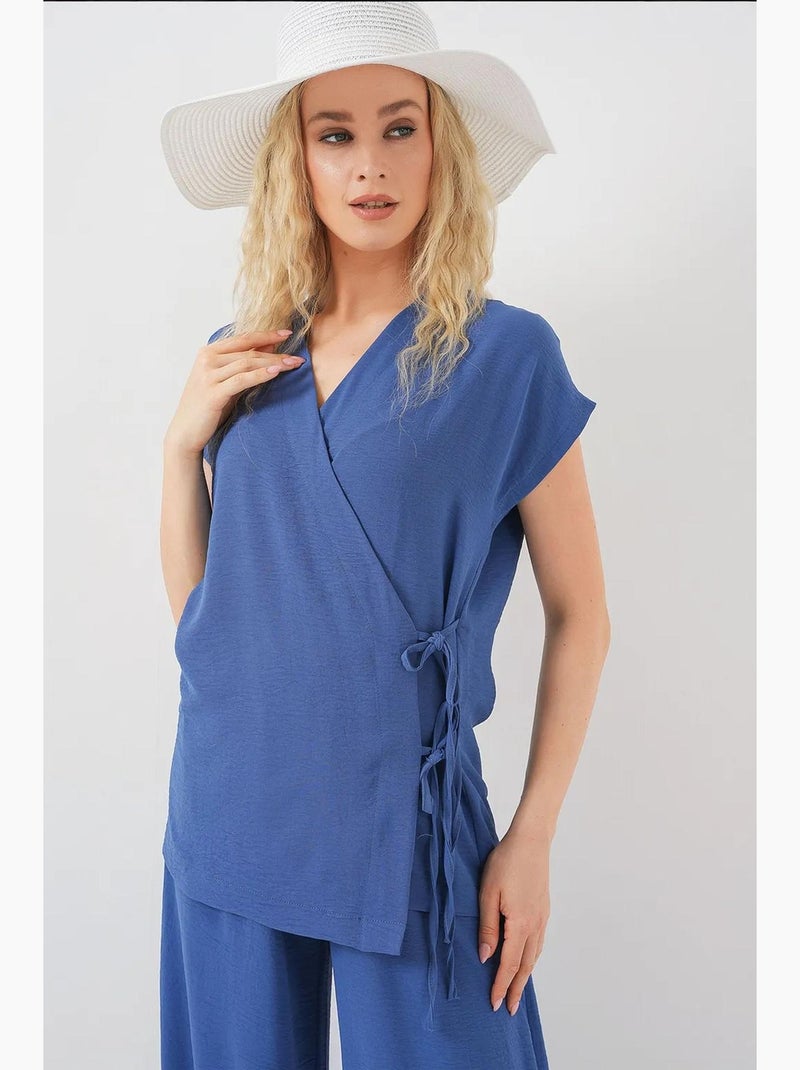 Completo due pezzi ayrobin con lacci e maniche corte bdart Blu zaffiro - Kiabi