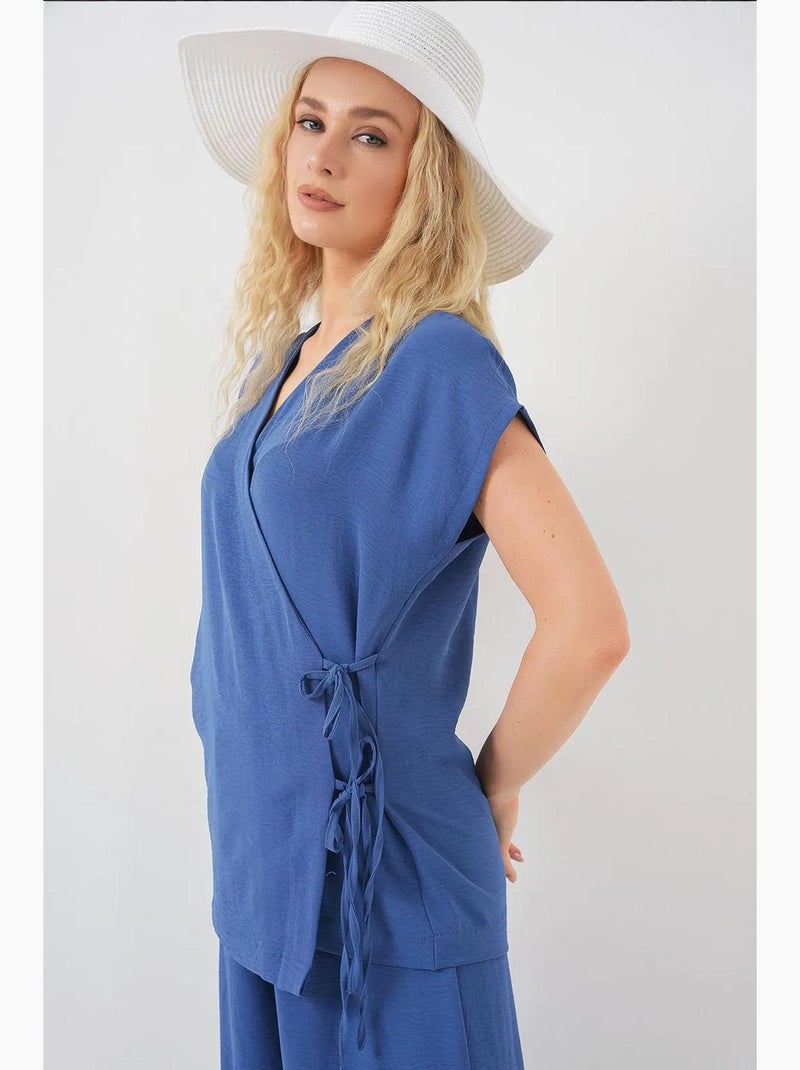 Completo due pezzi ayrobin con lacci e maniche corte bdart Blu zaffiro - Kiabi