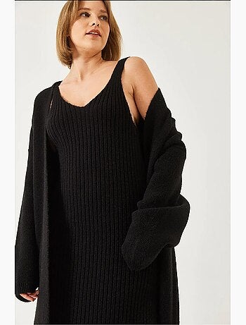 Completo due pezzi con abito e cardigan lucci