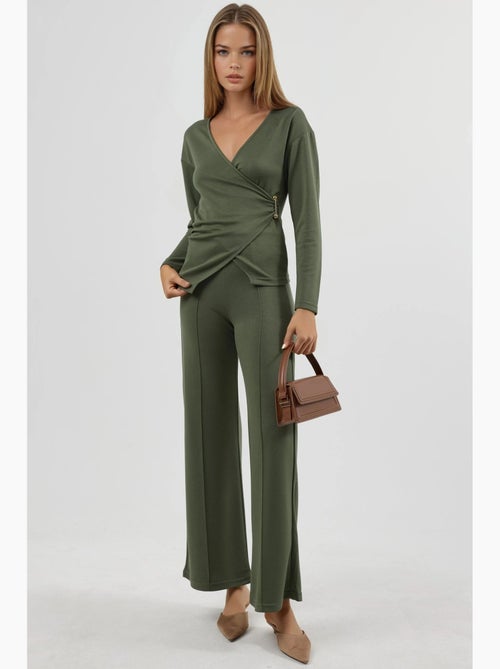 Completo due pezzi con camicetta e pantaloni con dettagli accessorio, hiccup - Kiabi