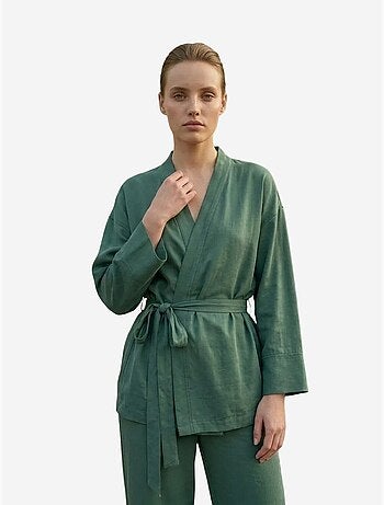 Completo due pezzi con cintura, scollo a v e maniche lunghe my fashion