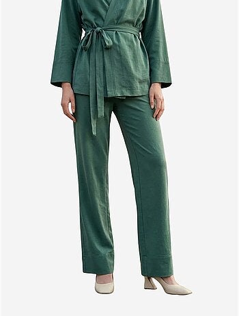 Completo due pezzi con cintura, scollo a v e maniche lunghe my fashion