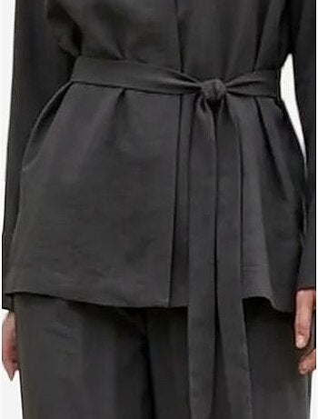 Completo due pezzi con cintura, scollo a v e maniche lunghe my fashion
