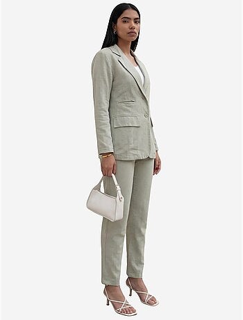 Completo due pezzi con colletto da giacca e chiusura con bottoni my fashion
