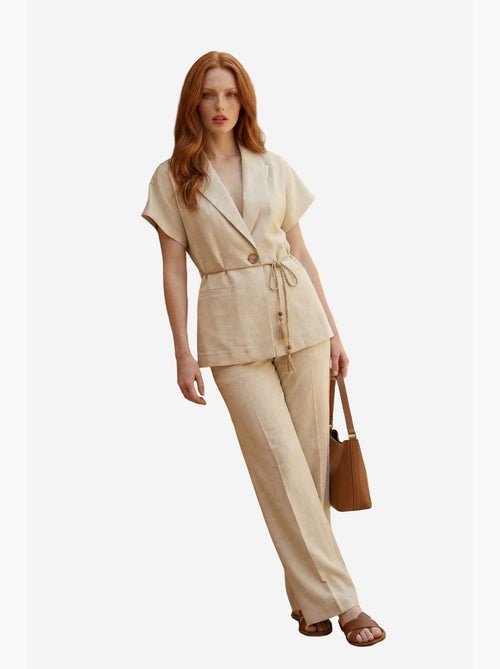 Completo due pezzi con scollo a v a vita alta e dettaglio con laccetto my fashion - Kiabi Completo due pezzi con scollo a v a vita alta e dettaglio con laccetto my fashion - Kiabi