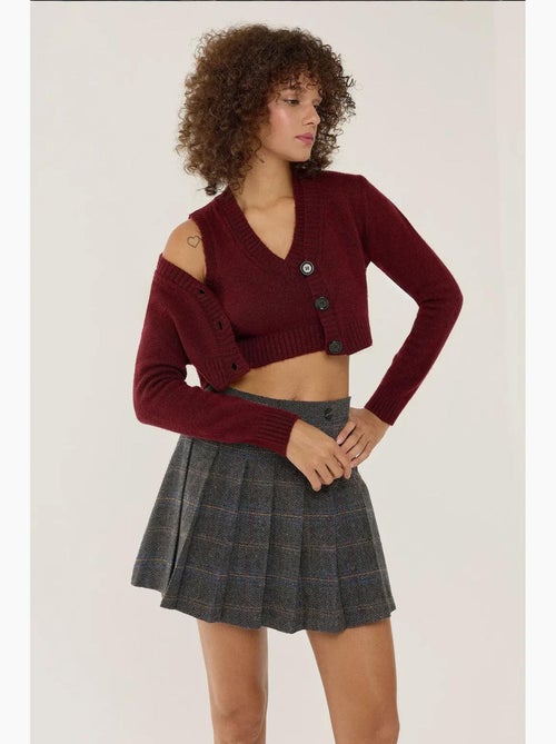 Completo due pezzi in maglia con scollo a v e bottoni hiccup - Kiabi Completo due pezzi in maglia con scollo a v e bottoni hiccup - Kiabi