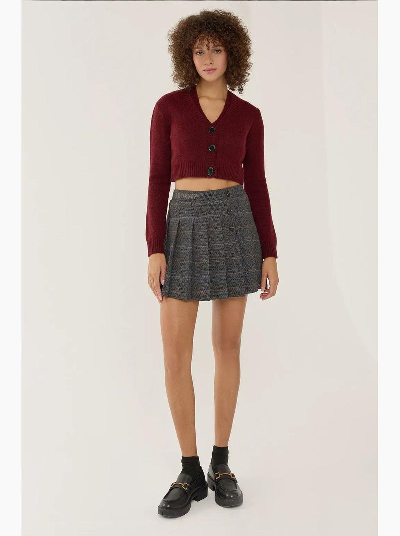 Completo due pezzi in maglia con scollo a v e bottoni hiccup Rosso - Kiabi