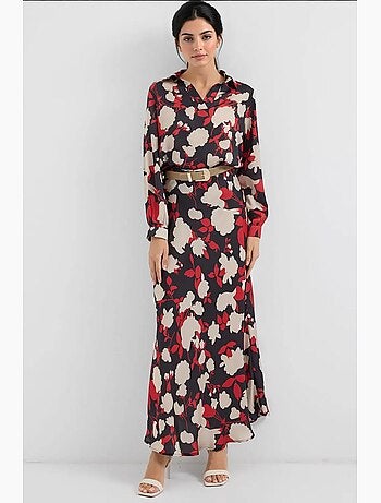 Completo due pezzi in raso fantasia bdart
