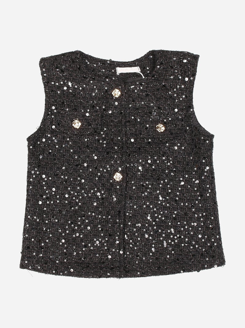 Completo elegante decorato con paillettes - Kids Star Nero - Kiabi