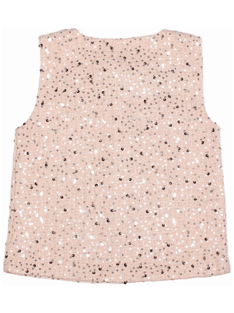Completo elegante decorato con paillettes - Kids Star Rosa - Kiabi