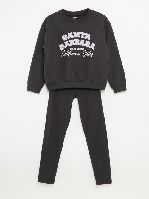 Completo felpa Completo stampato felpa + leggings - completo stampato felpa + leggings - stampato - 2 pezzi - Kiabi