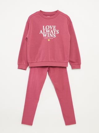 Completo felpa Completo stampato felpa + leggings - completo stampato felpa + leggings - stampato - 2 pezzi
