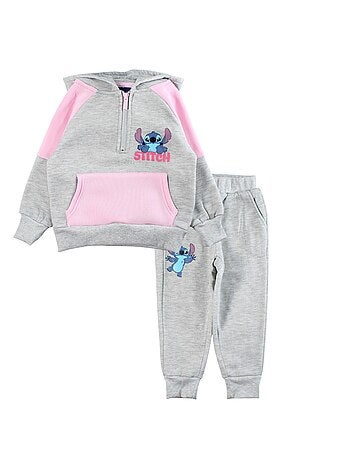 Completo felpa con cappuccio e pantaloni tuta Lilo & Stitch bambina