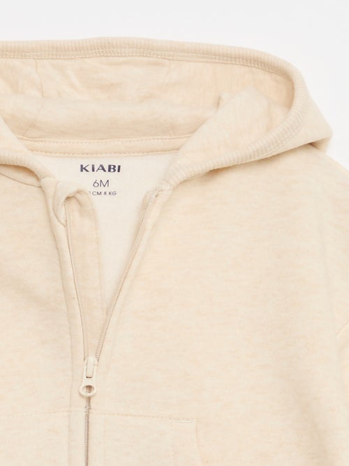 Completo felpa con cappuccio e zip + pantaloni - 2 pezzi - Kiabi