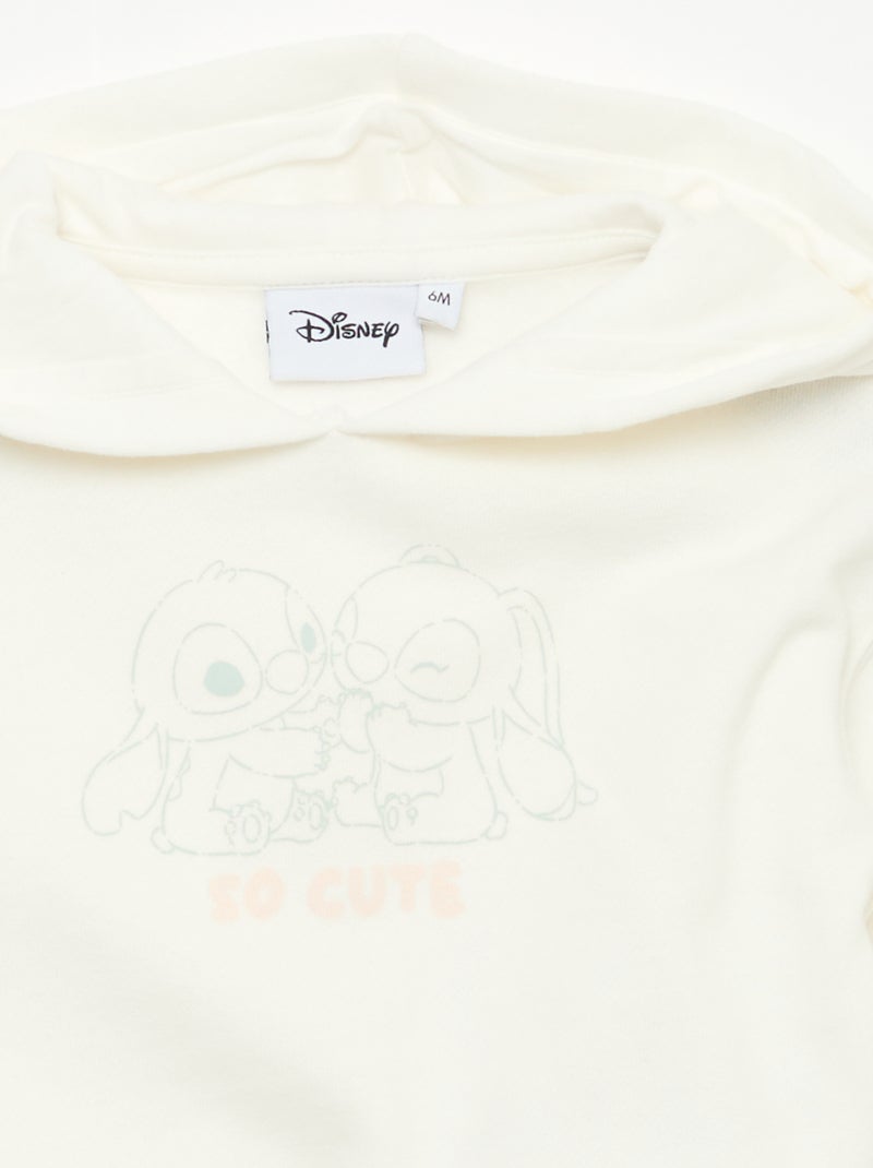 Completo felpa con cappuccio + leggings \'Disney\' Bianco - Kiabi