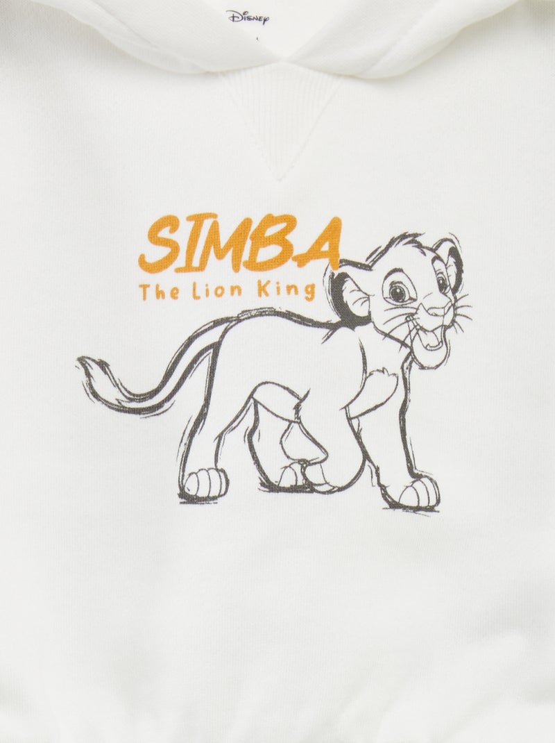 Completo felpa con cappuccio + leggings 'Simba' - 2 pezzi BIANCO - Kiabi