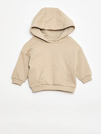 Completo felpa con cappuccio + pantaloni da jogging monocromatico - 2 pezzi