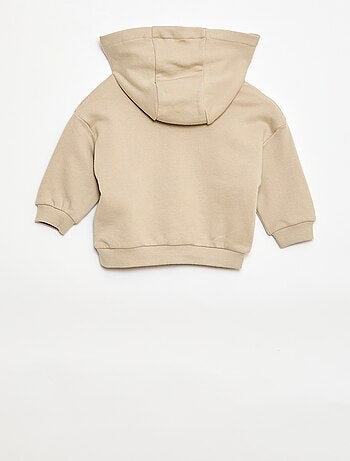 Completo felpa con cappuccio + pantaloni da jogging monocromatico - 2 pezzi