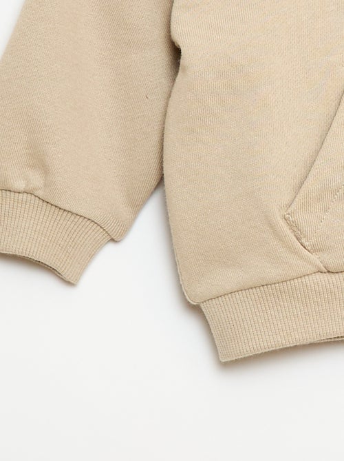 Completo felpa con cappuccio + pantaloni da jogging monocromatico - 2 pezzi - Kiabi