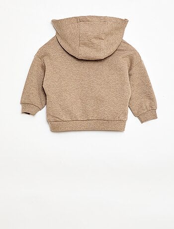 Completo felpa con cappuccio + pantaloni da jogging monocromatico - 2 pezzi