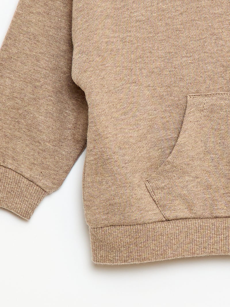 Completo felpa con cappuccio + pantaloni da jogging monocromatico - 2 pezzi Beige - Kiabi