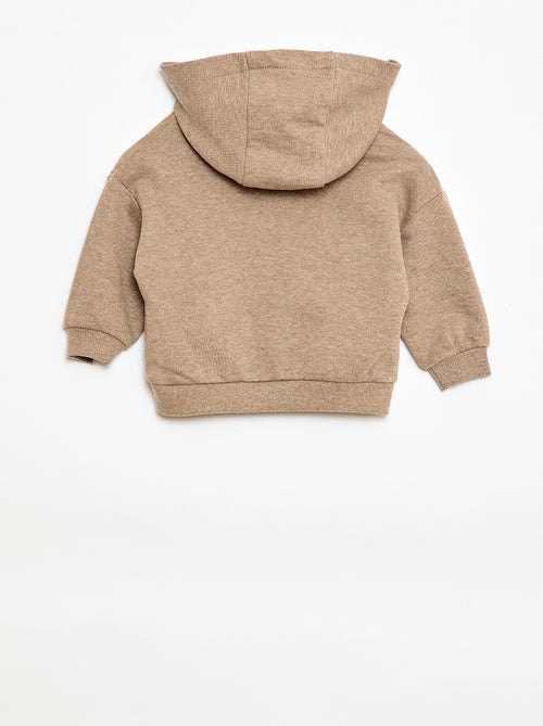 Completo felpa con cappuccio + pantaloni da jogging monocromatico - 2 pezzi - Kiabi