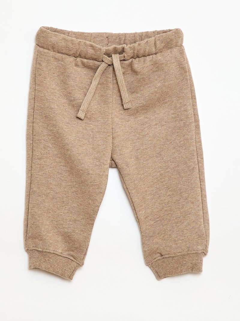 Completo felpa con cappuccio + pantaloni da jogging monocromatico - 2 pezzi Beige - Kiabi