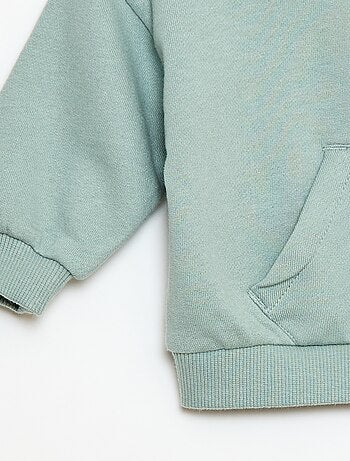 Completo felpa con cappuccio + pantaloni da jogging monocromatico - 2 pezzi