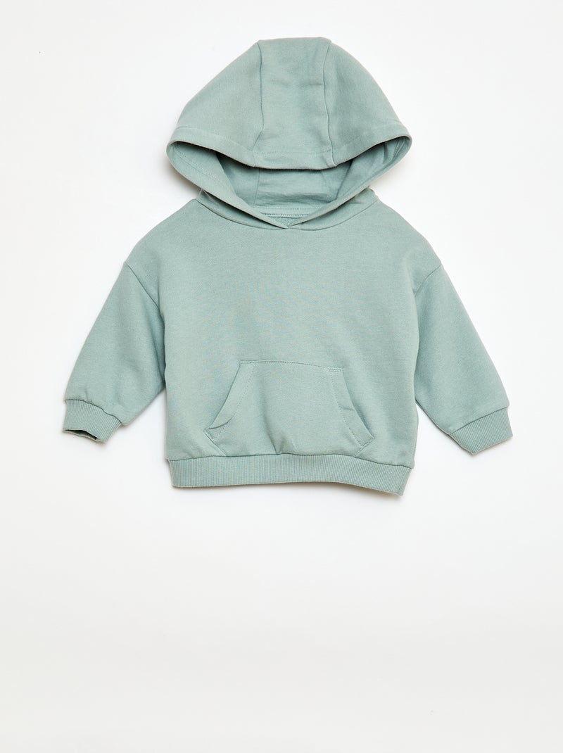 Completo felpa con cappuccio + pantaloni da jogging monocromatico - 2 pezzi Blu - Kiabi