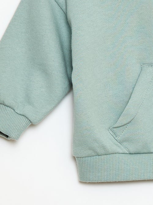 Completo felpa con cappuccio + pantaloni da jogging monocromatico - 2 pezzi - Kiabi