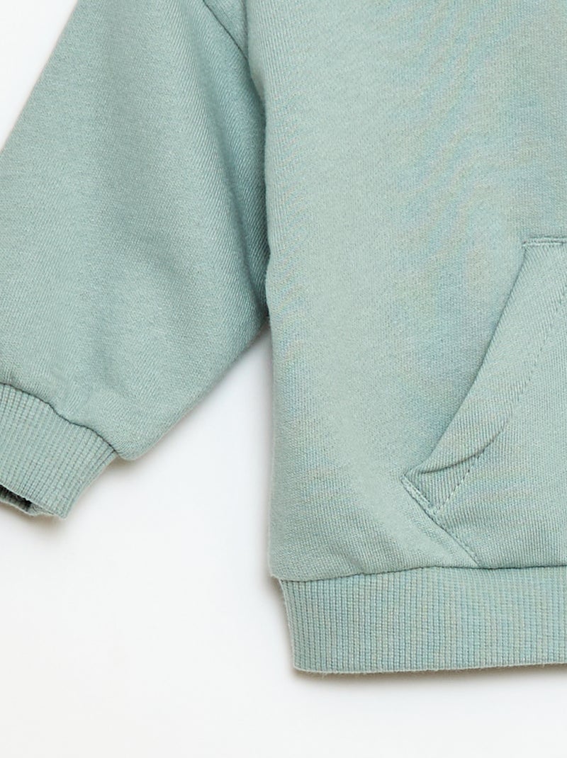 Completo felpa con cappuccio + pantaloni da jogging monocromatico - 2 pezzi Blu - Kiabi