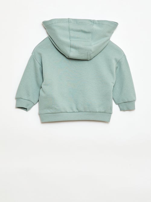 Completo felpa con cappuccio + pantaloni da jogging monocromatico - 2 pezzi - Kiabi