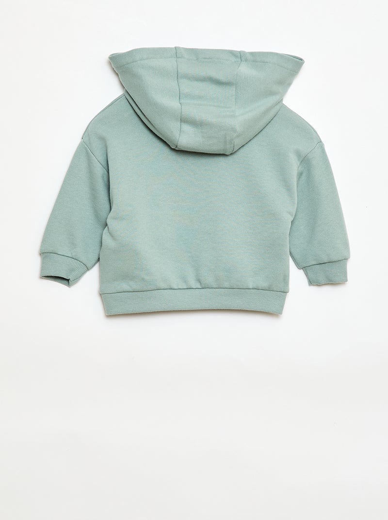 Completo felpa con cappuccio + pantaloni da jogging monocromatico - 2 pezzi Blu - Kiabi