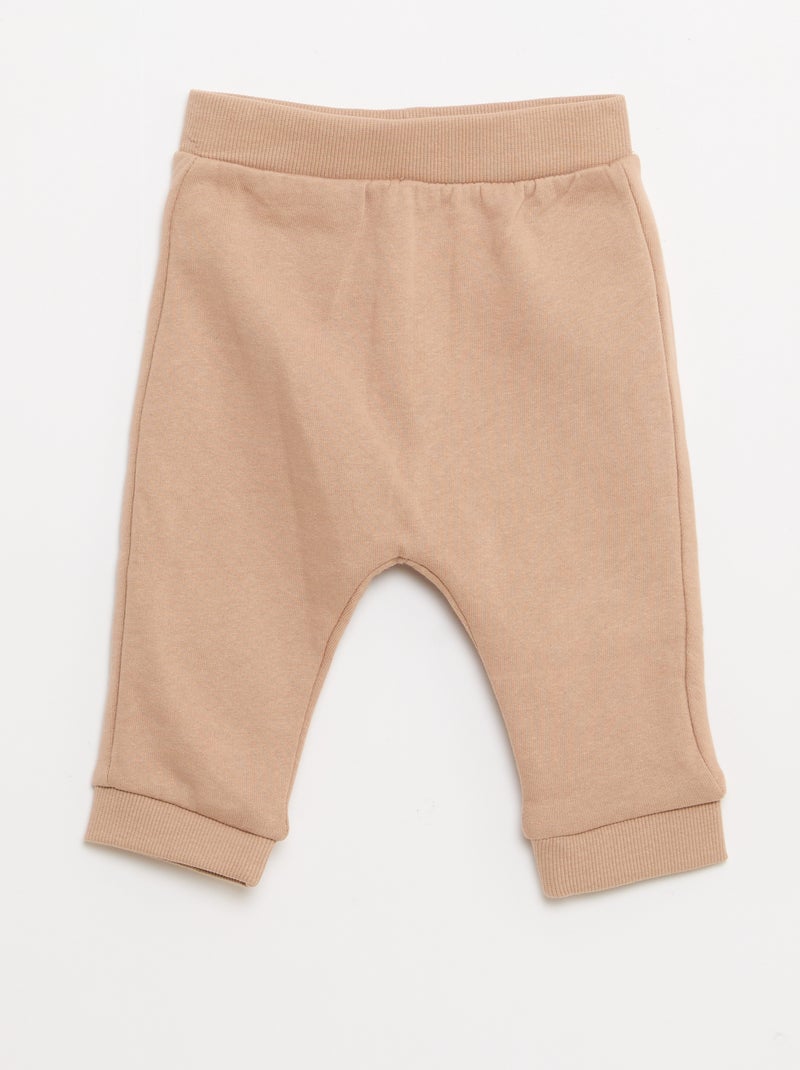 Completo felpa con cappuccio zippata + pantaloni - 2 pezzi Beige - Kiabi