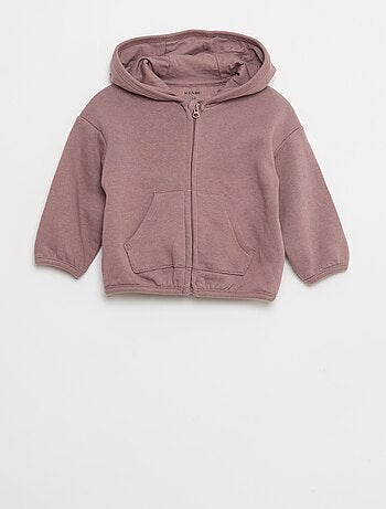 Completo felpa con cappuccio zippata + pantaloni - 2 pezzi